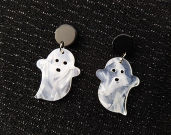 1950s style cute ghosts earrings glitzomatic halloween