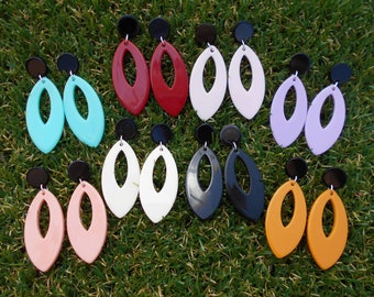 colourful pendant hoop earrings Glitz-O-Matic Glitzomatic