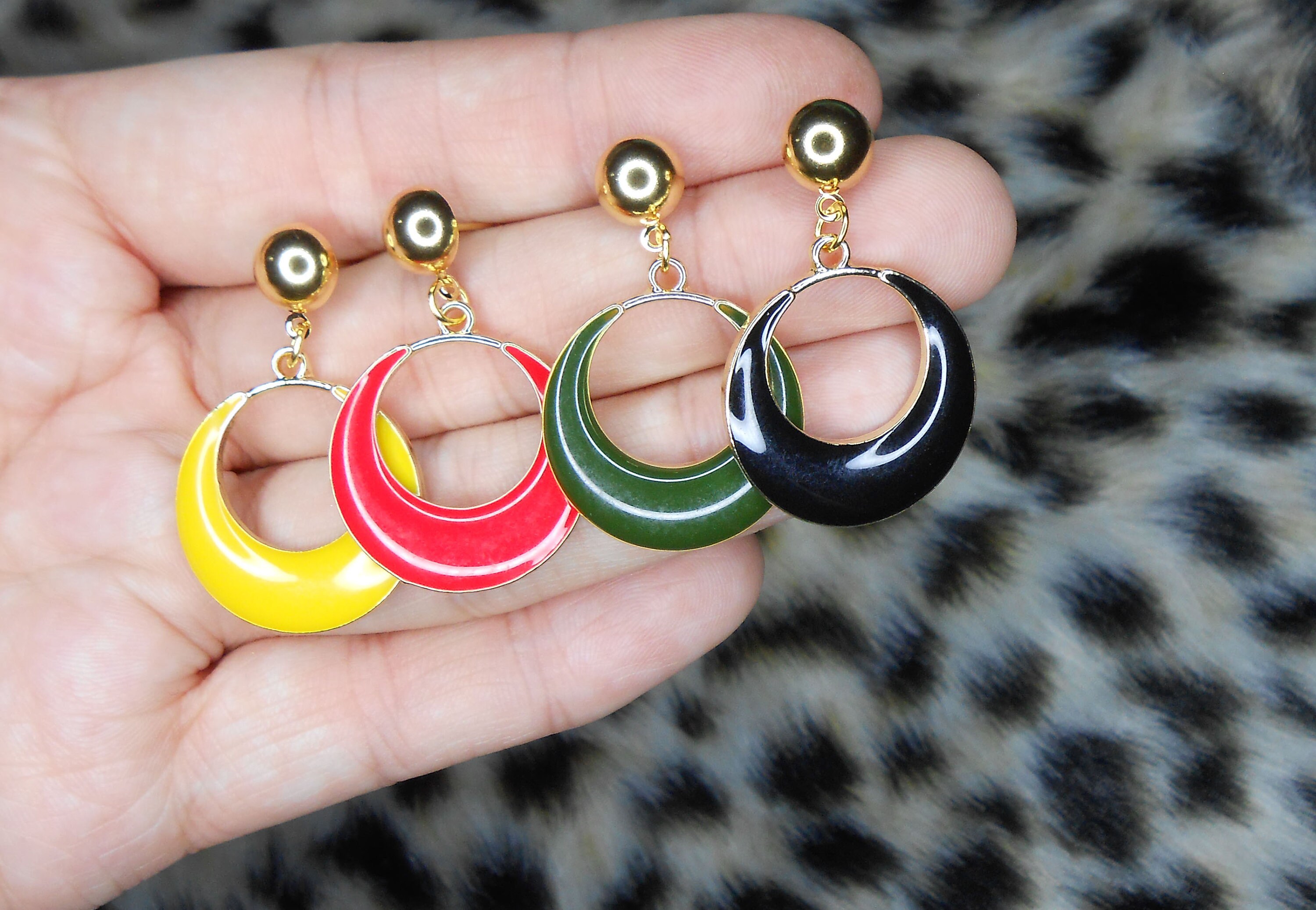 1950s Bad Girl Style Teeny Tiny Colour Hoop Earrings Glitzomatic Etsy Australia