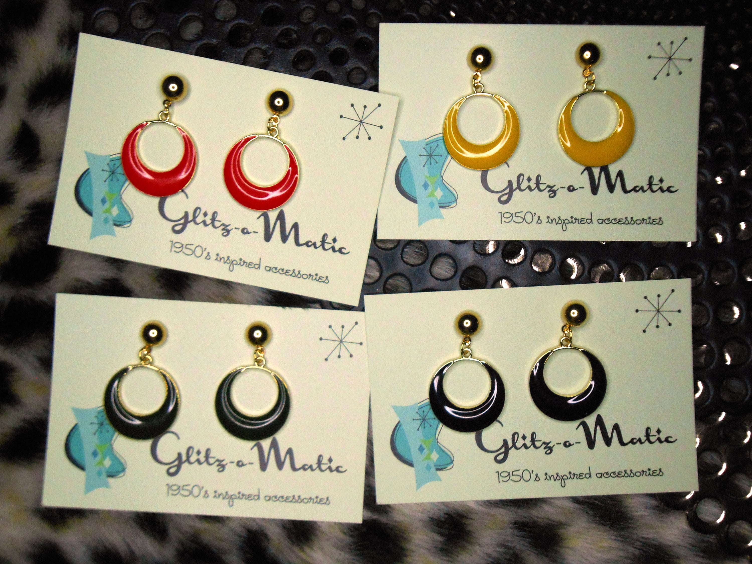 1950s Bad Girl Style Teeny Tiny Colour Hoop Earrings Glitzomatic Etsy Australia
