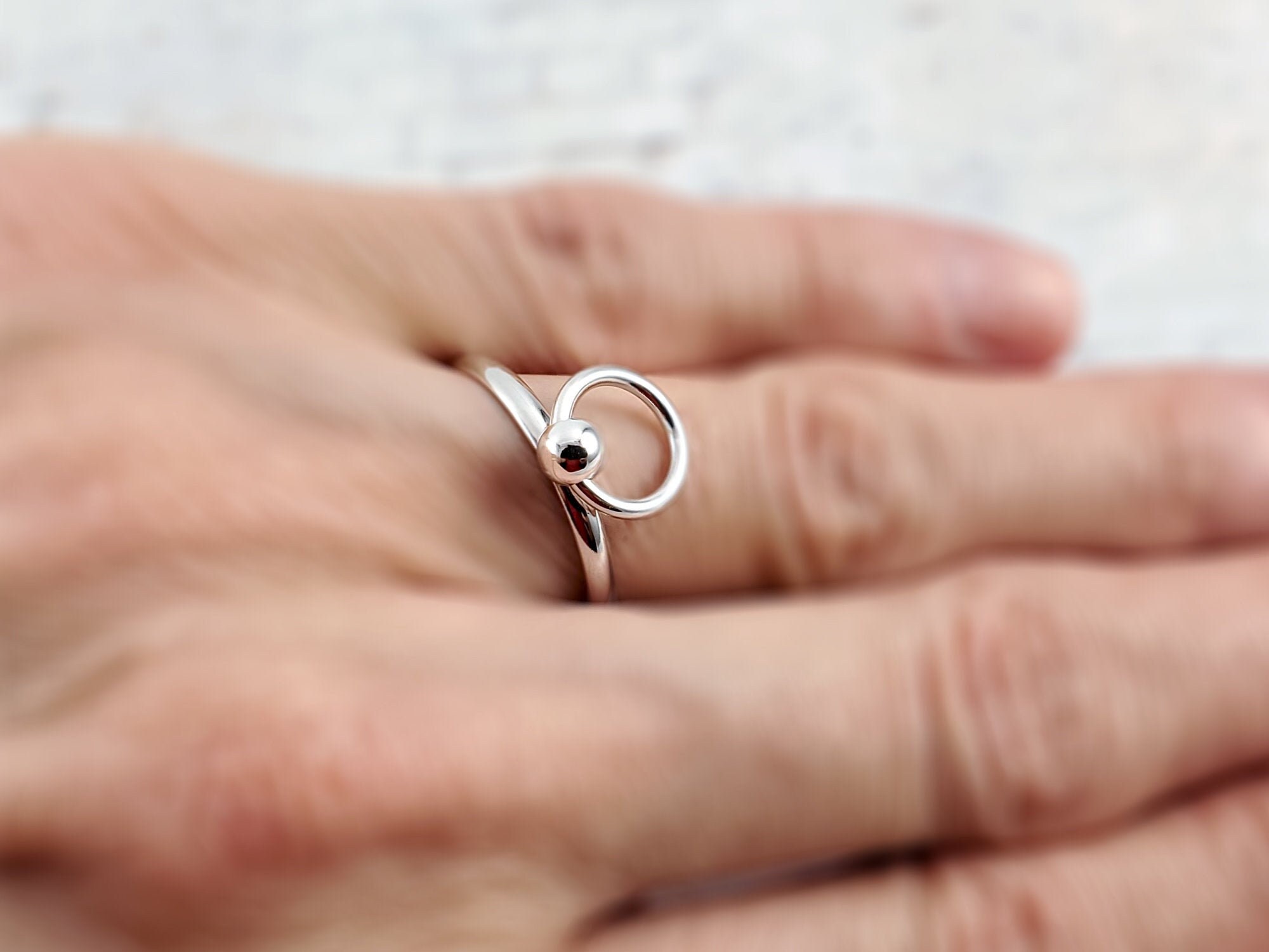 Unisex 925 Sterling Silver Fidget Ring ADHD Jewelry Fidget Etsy