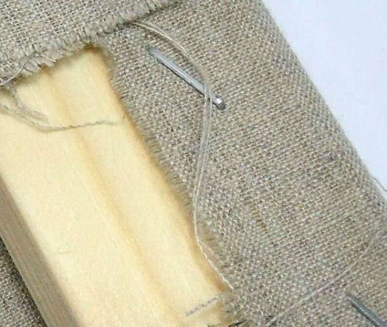 A Pair of Blank stretched raw linen canvas 8x8 inch Etsy