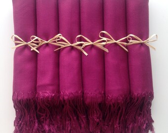 Magenta Shawls, Magenta Pashminas, Magenta Pink Pashminas, Magental Pink Shawls, Bridal Party Gifts, Bridesmaids Gifts, Flower Girl Shawls