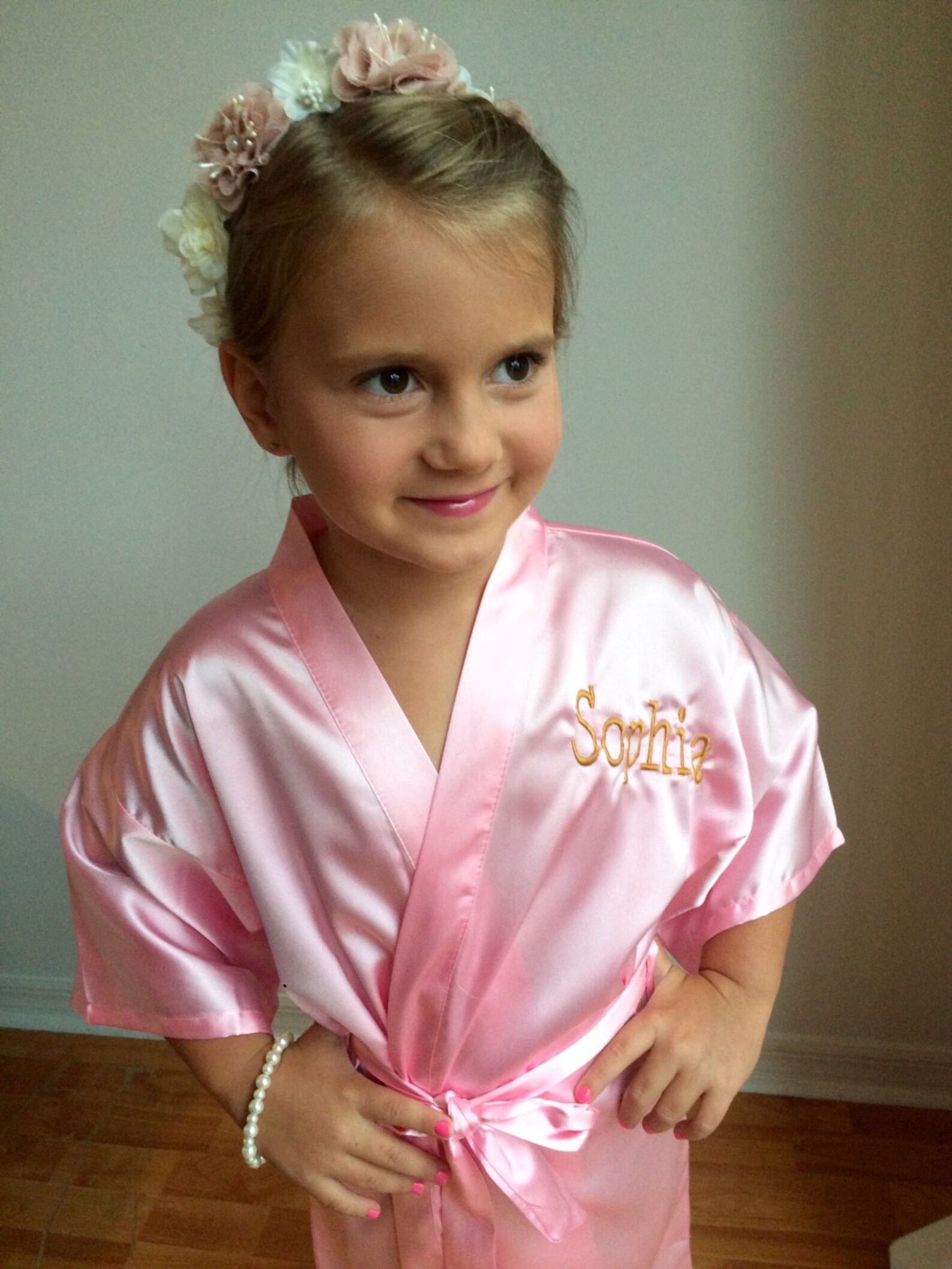 Flower Girl Satin Robes Set of 6 Junior Bridesmaids Etsy