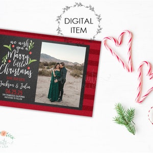 Save The Date kerst, kerstfotokaart, winterhuwelijk, bewaar deze datum, Marry Little Christmas, Save the Date vakantiekaart boerderij
