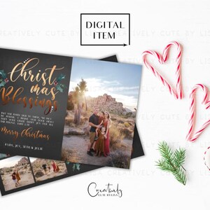 Jahresrückblick Weihnachtskarte, Religiöse Weihnachtskarte, Christliche Weihnachtskarte, Goldfolie Karte, Aquarell Weihnachtskarte, Printable Karte