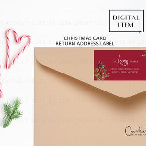 Retouradreskaartje kerstkaart, 18163, Retouradreskaartje kerstkaart, sjabloon Retouradres Avery, 2 x 4 kerstetiket