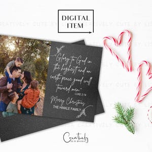 Cartão de Natal religioso, cartão de Natal cristão, cartão de Natal com versos da Bíblia, cartão com foto de feriado, cartão de feriado em quadro-negro, cartão para impressão