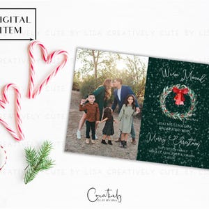 Annuncio di trasloco per Natale, Annuncio di trasloco per le festività, Ghirlanda di Natale, Biglietto di auguri di Natale con acquerello, Annuncio di nuova casa, Ci siamo trasferiti