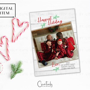 Boerderij kerstfotokaart, kerstfotokaart, moderne rustieke kerstkaart, familie kerstfotokaart, afdrukbare kerstkaart