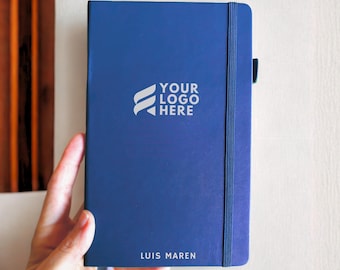 Custom  Logo Leatherette Journal. Personalized Notebook for Corporate Events, No set up fee!