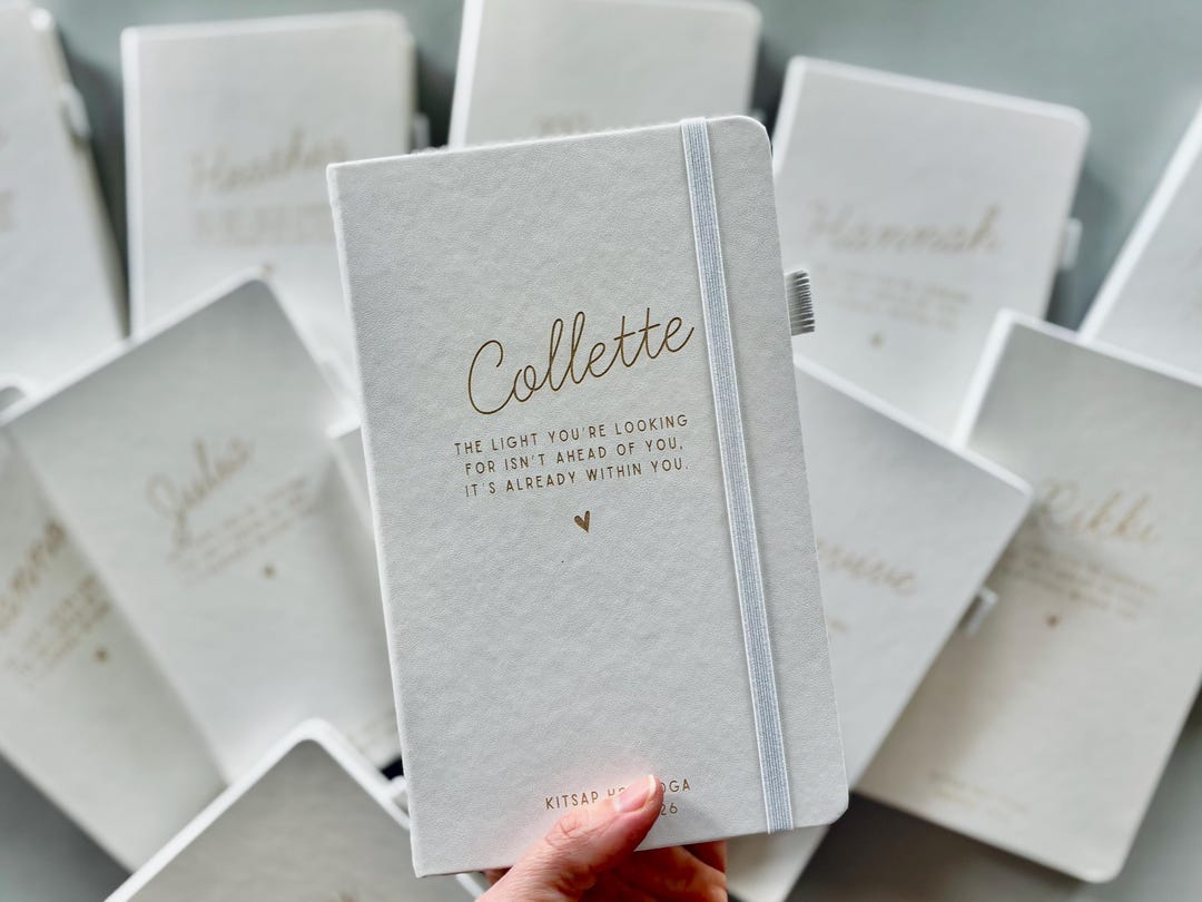 Personalized Leatherette Journal, Custom Engraved Name, Retreat Gift - Etsy