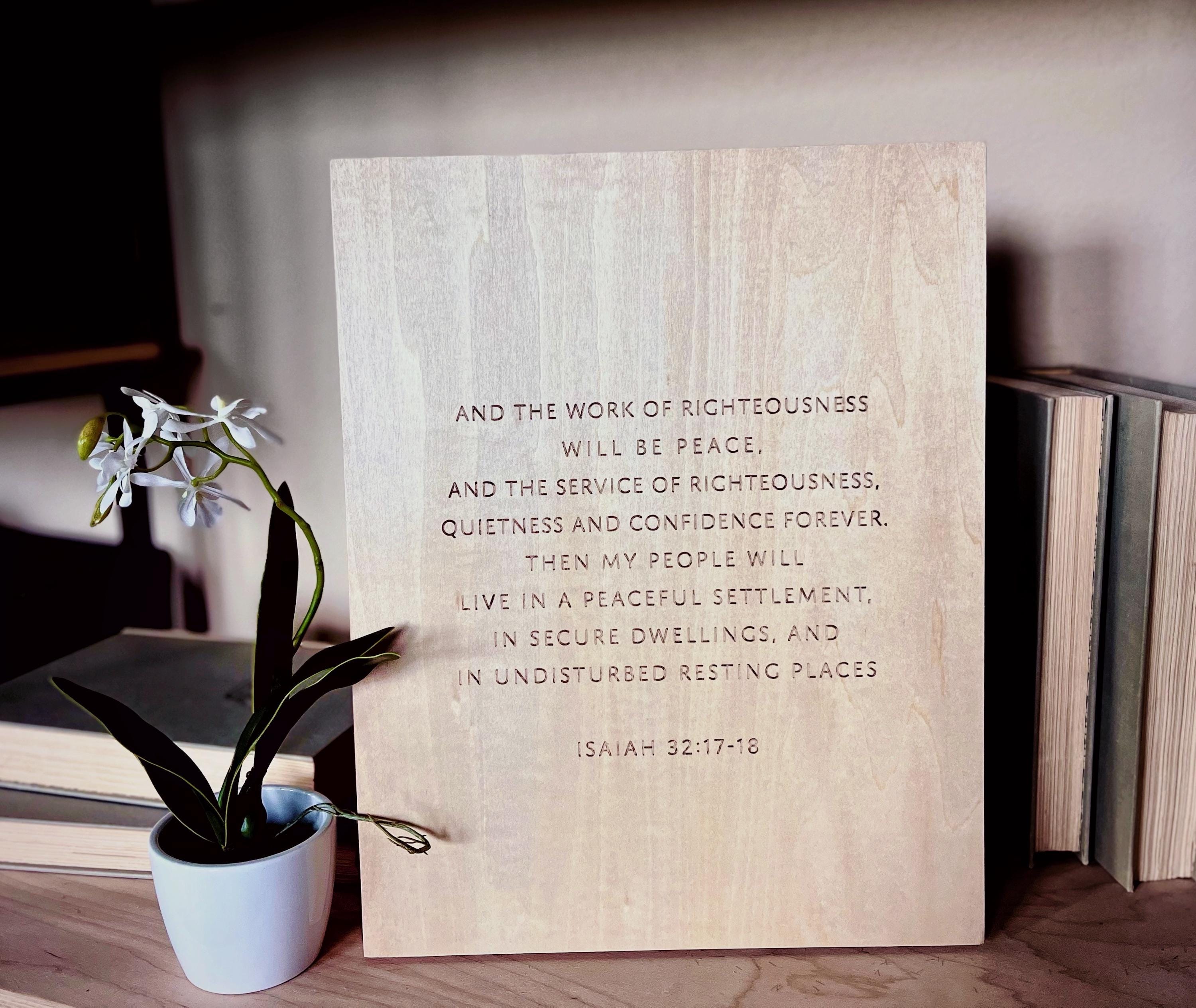 Custom Engraved Wood Quote Plaque - Sustainable Home Decor