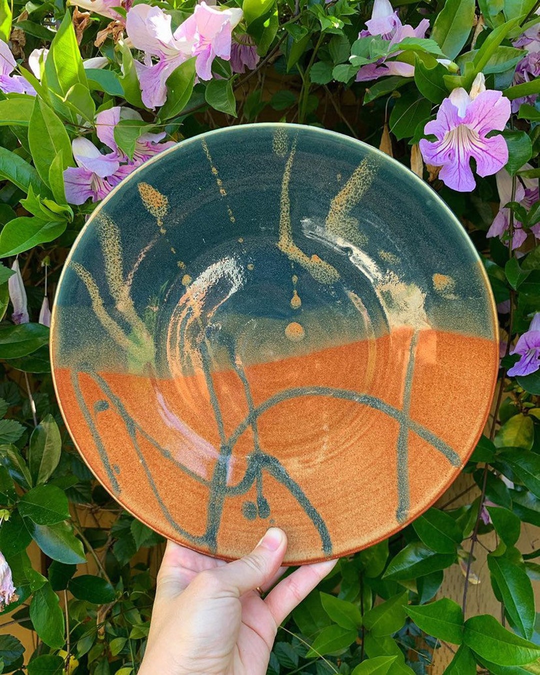 Handmade Pottery Plate Set Ceramic Plate Set Pottery Plates Etsy