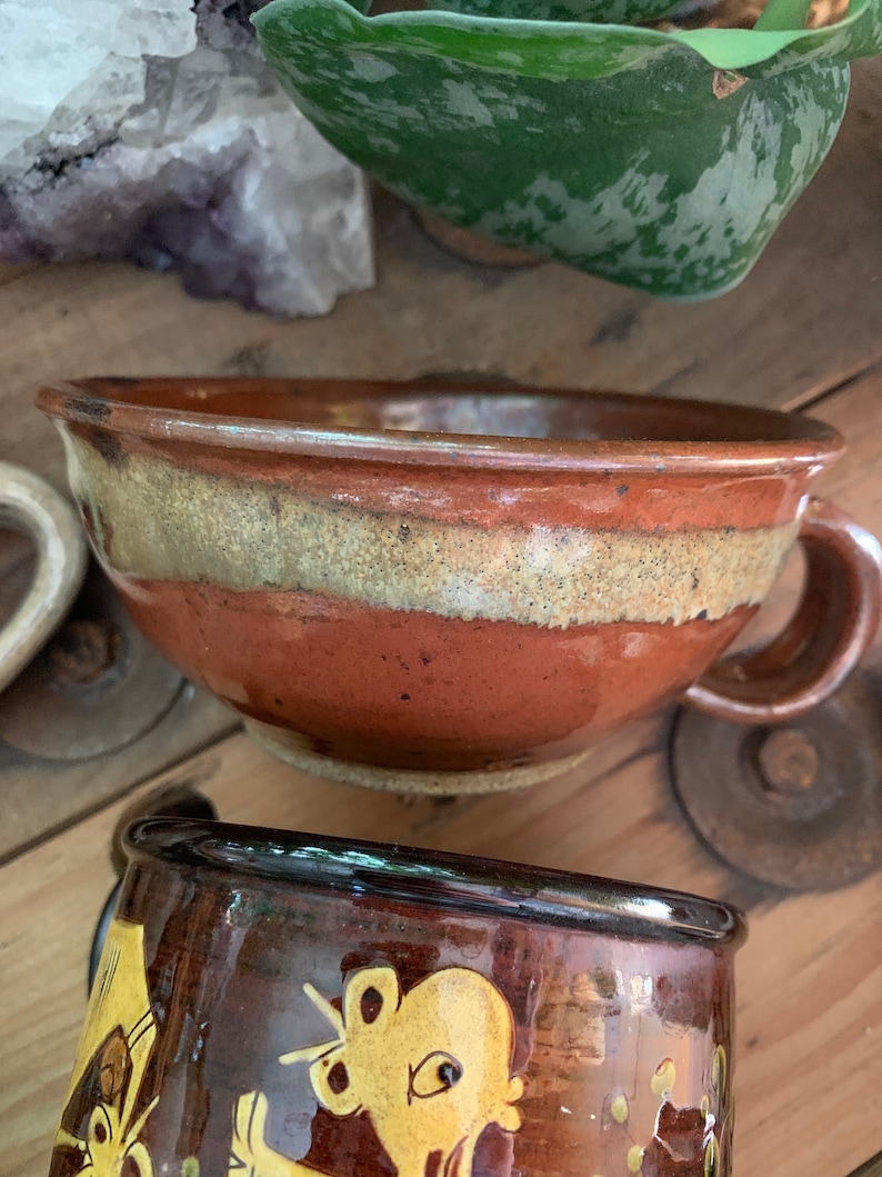 Vintage pottery mug, handmade mug, ceramic mug, pottery mug, vintage, handmade, stoneware mug, vintage pottery, mug, pottery, vintage mug image 5