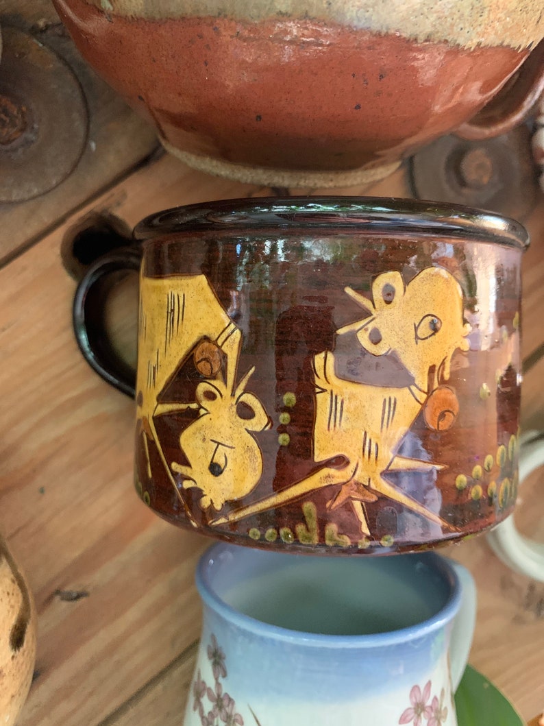 Vintage pottery mug, handmade mug, ceramic mug, pottery mug, vintage, handmade, stoneware mug, vintage pottery, mug, pottery, vintage mug image 6