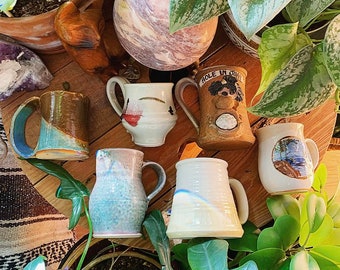 Vintage pottery mug, handmade mug, ceramic mug, pottery mug, vintage, handmade, stoneware mug, vintage pottery, mug, pottery, vintage mug