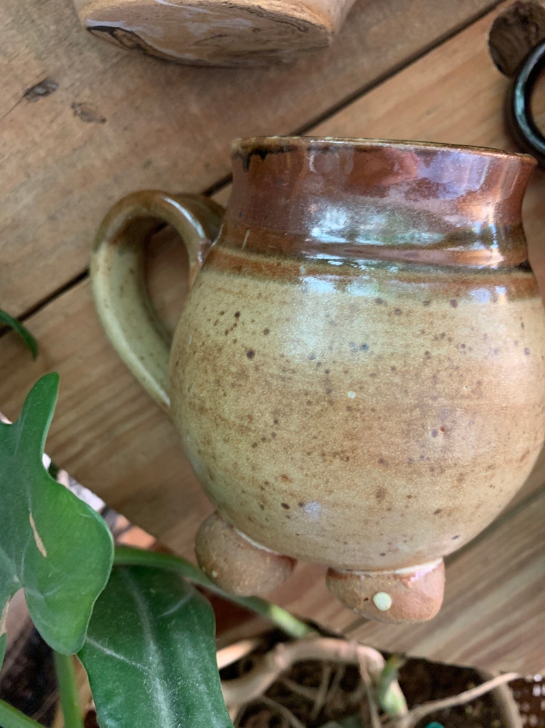 Vintage pottery mug, handmade mug, ceramic mug, pottery mug, vintage, handmade, stoneware mug, vintage pottery, mug, pottery, vintage mug image 4