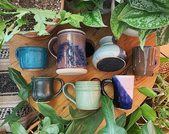 Vintage pottery mug, handmade mug, ceramic mug, pottery mug, vintage, handmade, stoneware mug, vintage pottery, mug, pottery, vintage mug