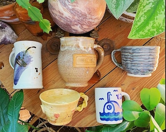 Vintage pottery mug, handmade mug, ceramic mug, pottery mug, vintage, handmade, stoneware mug, vintage pottery, mug, pottery, vintage mug