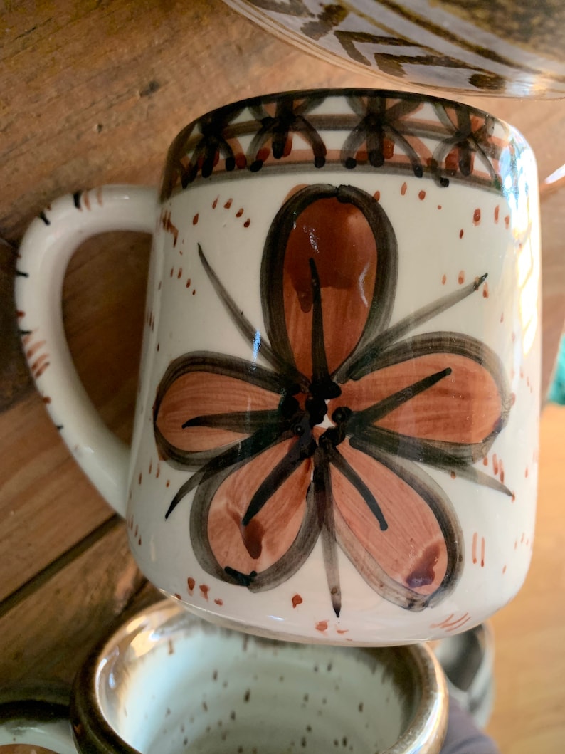 Vintage pottery mug, handmade mug, ceramic mug, pottery mug, vintage, handmade, stoneware mug, vintage pottery, mug, pottery, vintage mug image 8