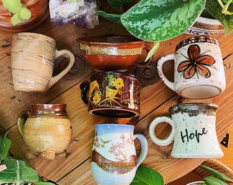 Vintage pottery mug, handmade mug, ceramic mug, pottery mug, vintage, handmade, stoneware mug, vintage pottery, mug, pottery, vintage mug