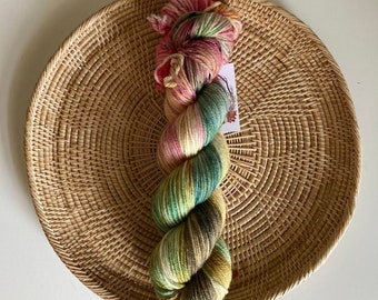 Watermelon Sugar | Hand dyed yarn | Indie dyed yarn | Superwash Yarn | Variegated Yarn | Speckled Yarn