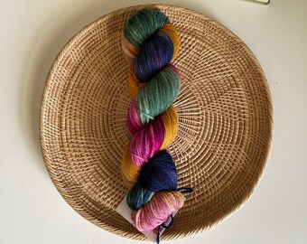 Tropical Storm | Hand dyed yarn | Indie dyed yarn | Superwash Yarn | Variegated Yarn