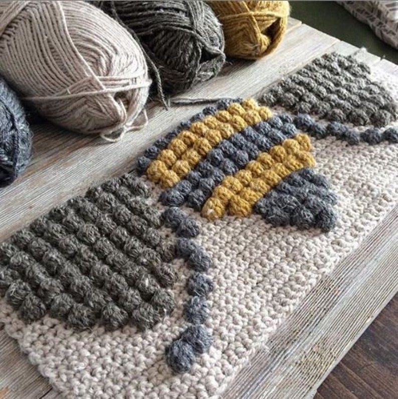 CROCHET PATTERN x Crochet Pillow Pattern, Crochet Bumble Bee, Nature Crochet, Bumble Bee Throw Pillow