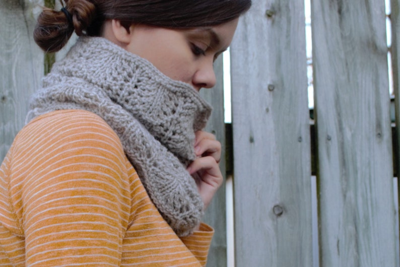 Knit Cowl Pattern KNITTING PATTERN Winter Cowl Pattern Northwoods Cowl PDF Pattern Women/'s Cowl Pattern