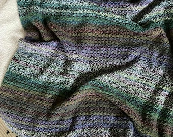 CROCHET PATTERN x Crochet Blanket Pattern, Easy Crochet Blanket, The Marley Blanket