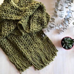 CROCHET PATTERN x Crochet Scarf Pattern, The Ivy Scarf