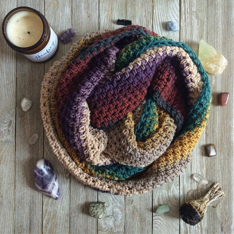 CROCHET PATTERN Sugar Shack Infinity Scarf PDF File Etsy