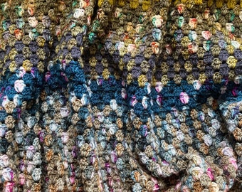 Easy Granny Stripe Crochet Blanket Pattern (PDF Pattern)