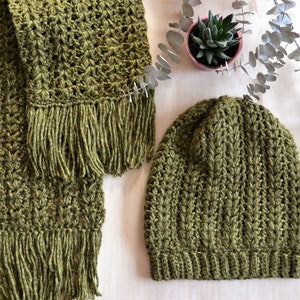 CROCHET PATTERN | The Ivy Collection PDF File | Crochet Hat Pattern | Crochet Scarf Pattern