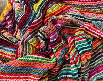 Coloring Book Blanket, Beginner Friendly, Easy Knitting Pattern, Knit Garter Stitch Blanket (PDF Pattern)