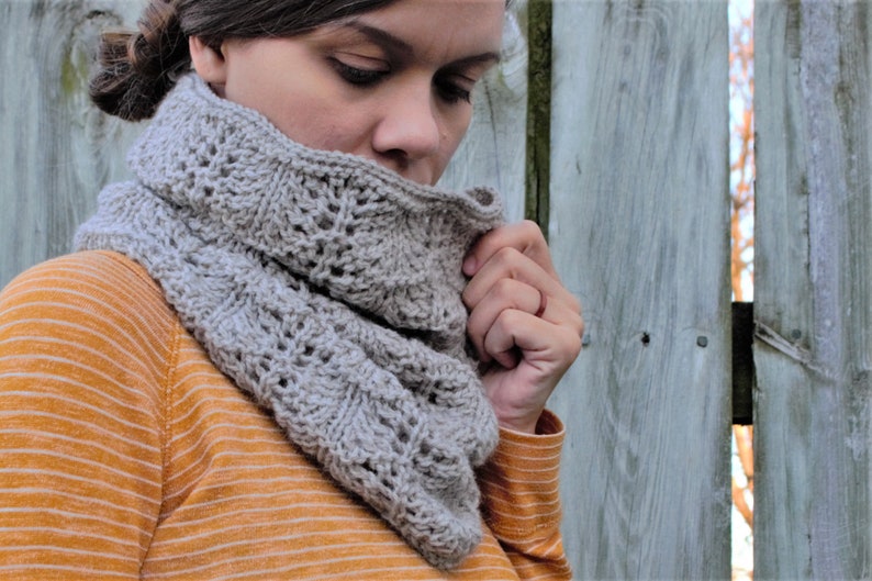 Knit Cowl Pattern KNITTING PATTERN Winter Cowl Pattern Northwoods Cowl PDF Pattern Women/'s Cowl Pattern