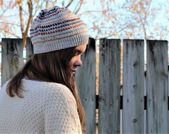 KNITTING PATTERN | She's a Wildflower Hat PDF File | Knit Hat Pattern | Knit Pattern | Women's Hat Pattern