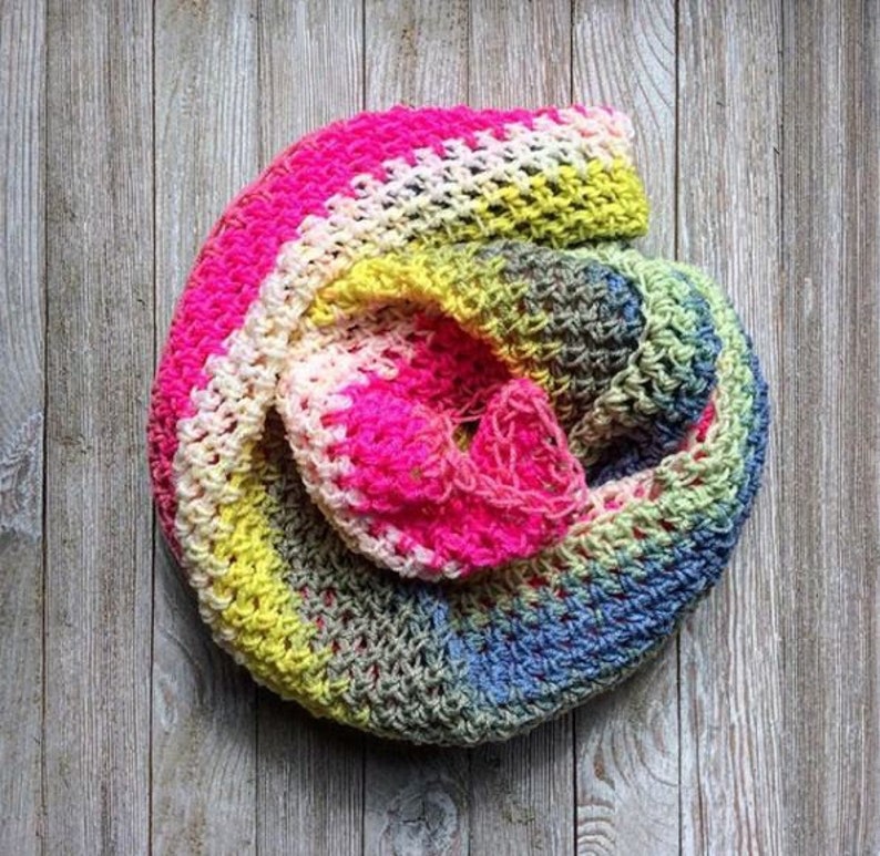 CROCHET PATTERN Sugar Shack Infinity Scarf PDF file Crochet Pattern Infinity Scarf Pattern Crochet Infinity Scarf image 5