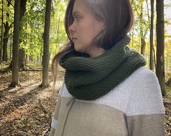 KNITTING PATTERN x Knit Cowl Pattern, The Basalt Cowl