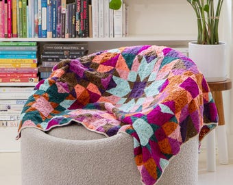 MOTIF AU CROCHET x motif de couverture au crochet, courtepointe au crochet, motif de couverture supernova