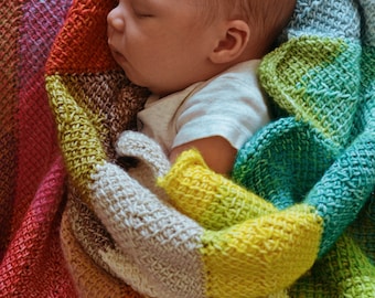 CROCHET PATTERN | Lake Pepin Blanket PDF File | Tunisian Crochet Blanket Pattern | Crochet for Home | Baby Blanket Pattern | Crochet Pattern