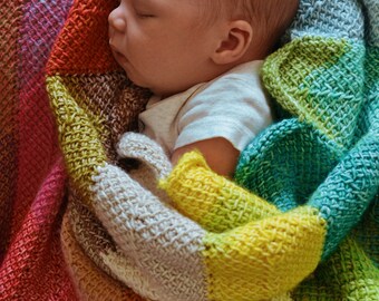 CROCHET PATTERN x Tunisian Crochet Blanket Pattern, Crochet Blanket Pattern, Lake Pepin Blanket