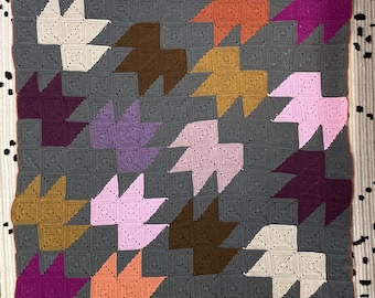 Crochet Changing Leaves Blanket Pattern, Granny Square Quilt (PDF Pattern)
