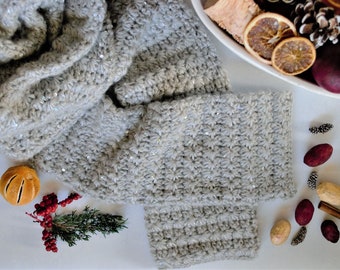 Patrón de bufanda de crochet, textura esponjosa, para principiantes avanzados (patrón PDF)