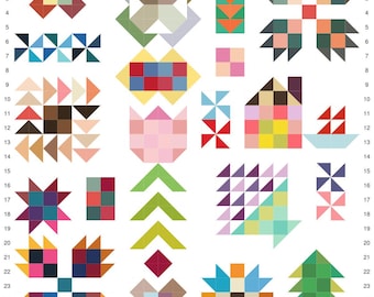 Crochet Sampler Quilt Pattern, Granny Square Blanket (PDF Pattern)