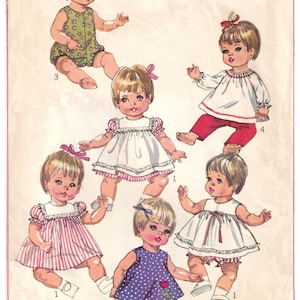 Vintage Simplicity Pattern 7970 for 18-20" Baby Doll -  PDF Download