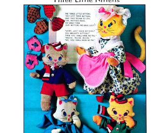 Vintage Three Little Kittens Dolls