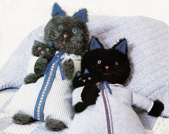 Cat Pajama Bag Pattern - PDF Download