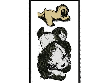 Vintage Sleepy Puppy Stuffed Toy Pattern - PDF Download